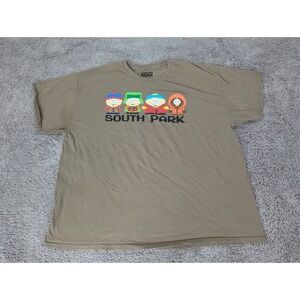 South Park Hybrid T Shirt Mens‎ 3X Short Sleeve Crew Neck Brown Spellout